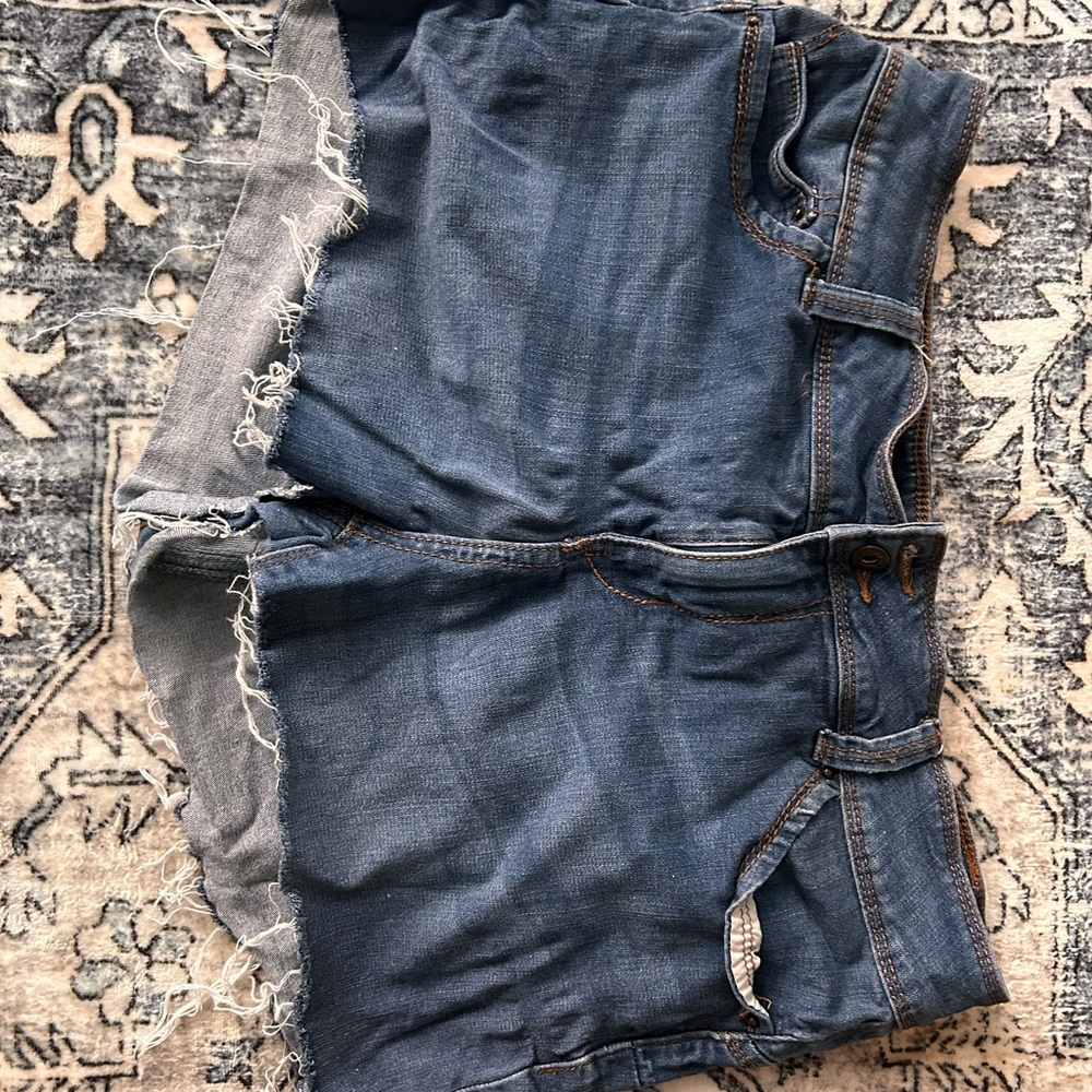 Blue Denim Cutoff Shorts